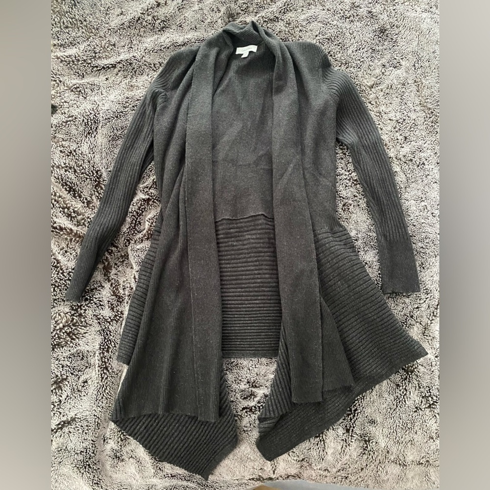 Wavy, flowing size XS charcoal cardigan